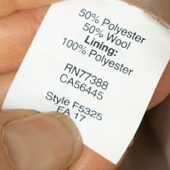 J. Crew City Coat High Neck Tan Beige Wool Minimal Quite Luxury Cocoon Jacket - Picture 13 of 14